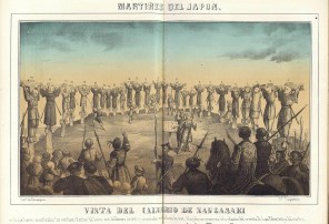 일본의 성 바오로 미키와 동료 순교자들_photo from the book - Vidas de los Martires de Japon by Eustaquio Maria de Nenclares in 1862_in the National Library of Spain in Madrid_Spain.jpg